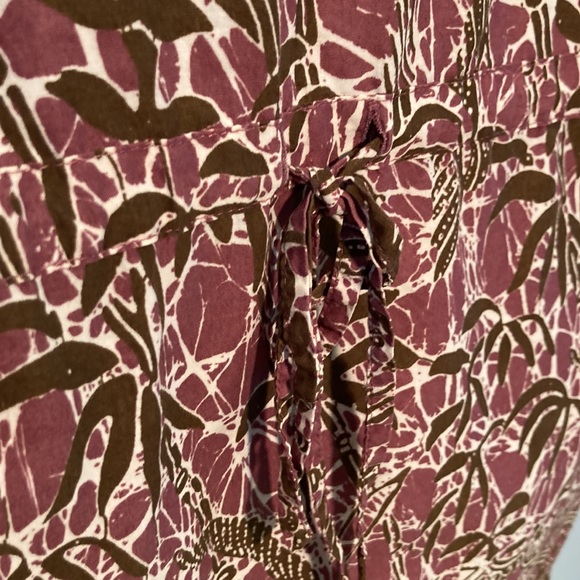 Columbia blouse cotton palm tree mauve 2X - Picture 7 of 17